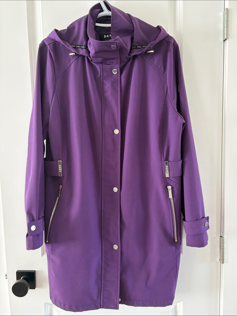 DKNY Violet Hooded Trench Coat